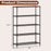 5-Tier Metal Storage Shelving Unit Set of 2 Adjustable Utility Shelf with V-Shaped Wire Rack-Black