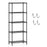 5-Tier Metal Storage Shelving Unit with V-Shaped Wire Rack and 750 LBS Capacity-Black