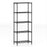 5-Tier Metal Storage Shelving Unit with V-Shaped Wire Rack and 750 LBS Capacity-Black