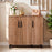5-Tier Shoe Storage Cabinet Freestanding Shoe Rack Organizer-Oak