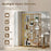 5-Tier Tall Etagere Bookcase with Open Storage Shelves-White