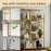5-Tier Tall Etagere Bookcase with Open Storage Shelves-White