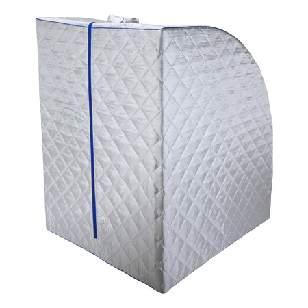 Durasage Lightweight Portable Personal Steam Sauna Spa for Relaxation at Home, 60 Minute Timer, 800 Watt Steam Generator, Chair Included - Blue Trim