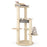 5-level Wooden Cat Tree with Padded Perch Non-woven Hammock-Gray