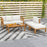 5 Piece Outdoor Conversation Furniture Set with 3 Chairs 1 Ottoman and 1 Coffee Table-White