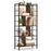5-tier Bookcase 61 Inch Tall Industrial Bookshelf with Metal Frame