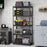 5-Tier Metal Shelving Unit with Anti-slip Foot Pad Height Adjustable Shelves for Garage-M