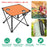 2Pcs Foldable Camping Table Portable Picnic Table Lightweight Travel Desk with 2 Cup Holders/Table Carrying Bag