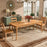 6-Person Outdoor Acacia Wood Rectangular Bistro Dining Table