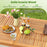 6-Person Outdoor Acacia Wood Rectangular Bistro Dining Table