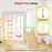 Metal Indoor Jungle Gym 8-in-1 Climbing Playset with Monkey Bars-Multicolor