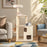 60 Inches Tall Cat Tree with 2-Story Condo and Sisal Scratching Posts-Natural