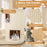 60 Inches Tall Cat Tree with 2-Story Condo and Sisal Scratching Posts-Natural