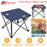 2Pcs Foldable Camping Table Portable Picnic Table Lightweight Travel Desk with 2 Cup Holders/Table Carrying Bag