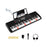 61 Keys Portable Keyboard for Beginners Electric Piano Keyboard Kit with 200 Rhythms and 200 Tones-Black