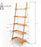 5-Tier Ladder Shelf Bamboo Bookshelf Wall-Leaning Storage Display Plant Stand-Natural