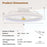 19 Inch Ceiling Fan Low Profile Flush Mount Fan with 3000-6500K Dimmable LED-White