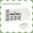 Kids Bookcase with Reading Nook 4-in-1 Standing Toy Organizer-White