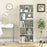 63 Inch 5-Tier Geometric 10-Cube Bookshelf Tall Bookcase-White