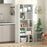 63 Inch 5-Tier Geometric 10-Cube Bookshelf Tall Bookcase-White