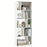 63 Inch 5-Tier Geometric 10-Cube Bookshelf Tall Bookcase-White