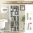 63 Inch 5-Tier Geometric 10-Cube Bookshelf Tall Bookcase-White