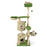63 Inch Multi-Level Aesthetic Stripped Kitten Tower with 2 Condos-Green