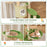 63 Inch Multi-Level Aesthetic Stripped Kitten Tower with 2 Condos-Green