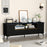 63 Inch TV Stand with Flip Door Cabinet for TVs up to 75 Inch-Black