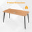 63 Inches Outdoor Indoor Dining Table with 1.97 Inches Umbrella Hole and Metal Legs