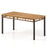 63" Outdoor Dining Table with Acacia Wood Slatted Tabletop