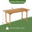 63 inch Outdoor Dining Table with Umbrella Hole and Slatted Tabletop