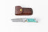 AzureGlide Tanto Series Damascus Steel Turquoise (Resin) TF-039