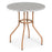 27.5 inch Outdoor Bistro Table with Heavy Duty Metal Frame and Adjustable Foot Pads-white