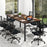 6 Feet Conference Room Table Large Meeting Table Rectangle Seats 8-10 People-Rustic Brown