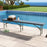 6 Feet Plastic Folding Bench Portable Seat with Handle and Lock