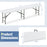 6 Feet Plastic Folding Bench Portable Seat with Handle and Lock