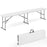 6 Feet Plastic Folding Bench Picnic Camping Dining Seat with Carrying Handle-White