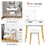 Wooden Vanity Table with Flip Top Mirror and Cushioned Stool