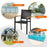 Set of 2 Outdoor Patio PE Rattan Dining Chairs