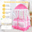 Portable Baby Playpen Crib Cradle with Carring Bag-Pink