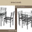 5 Pieces Dining Set with Tempered Glass Top Table and 4 Upholstered Chairs