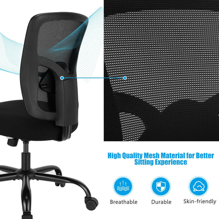 400LBS Mesh Big and Tall Office Chair Swivel Task Chair