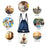 Drawstring Backpack String Bag Foldable Sports Sack with Zipper Pocket