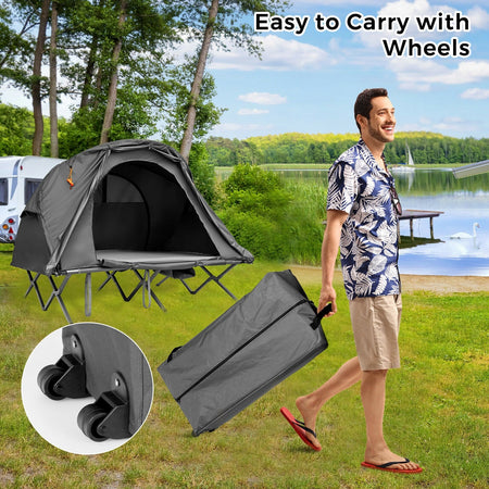 2-Person Outdoor Camping Tent with External Cover