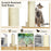 77.5-Inch Cat Tree Condo Multi-Level Kitten Activity Tower with Sisal Posts-Cream White