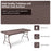 6 Feet Folding Portable Rattan Table with Carrying Handle