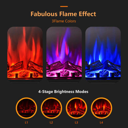 28" Electric Fireplace with Remote