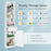 Bathroom Tall Freestanding Storage Cabinet with Open Shelves and Drawer-White