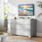 6 Drawer Storage Cabinet with Metal Legs Handles with Anti-Toppling Devices-Grey